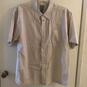 Tan and Blue Button Up Quicksilver Shirt
